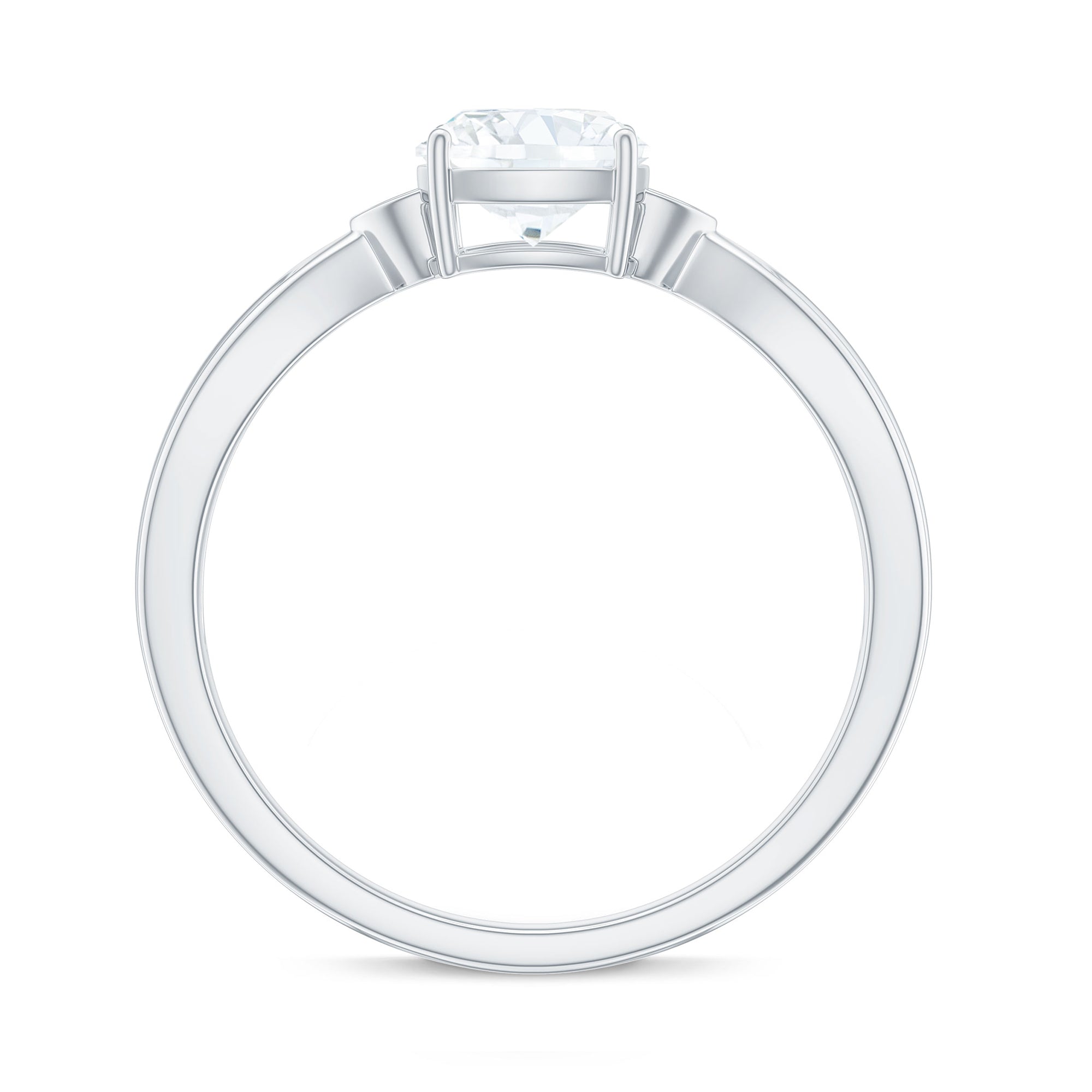 Brilliant Cut 6mm Moissanite Cushion Engagement Ring