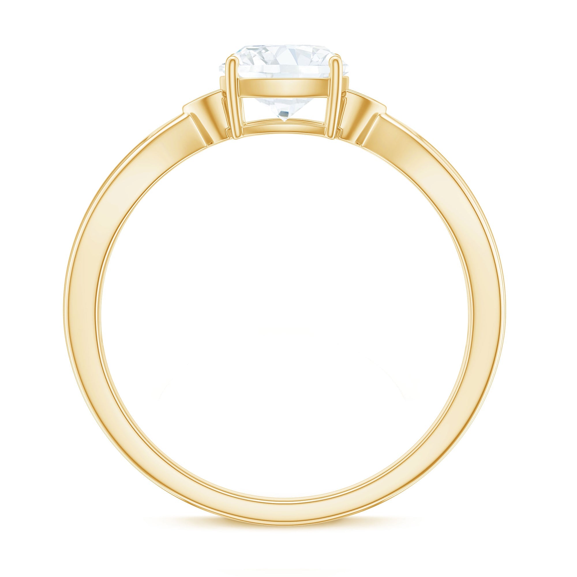 Brilliant Cut 6mm Moissanite Cushion Engagement Ring
