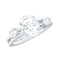 6X8mm Oval Cut Certified Moissanite Solitaire Engagement Ring