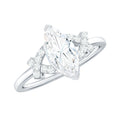5X10 MM Moissanite Marquise Engagement Ring in Split Shank