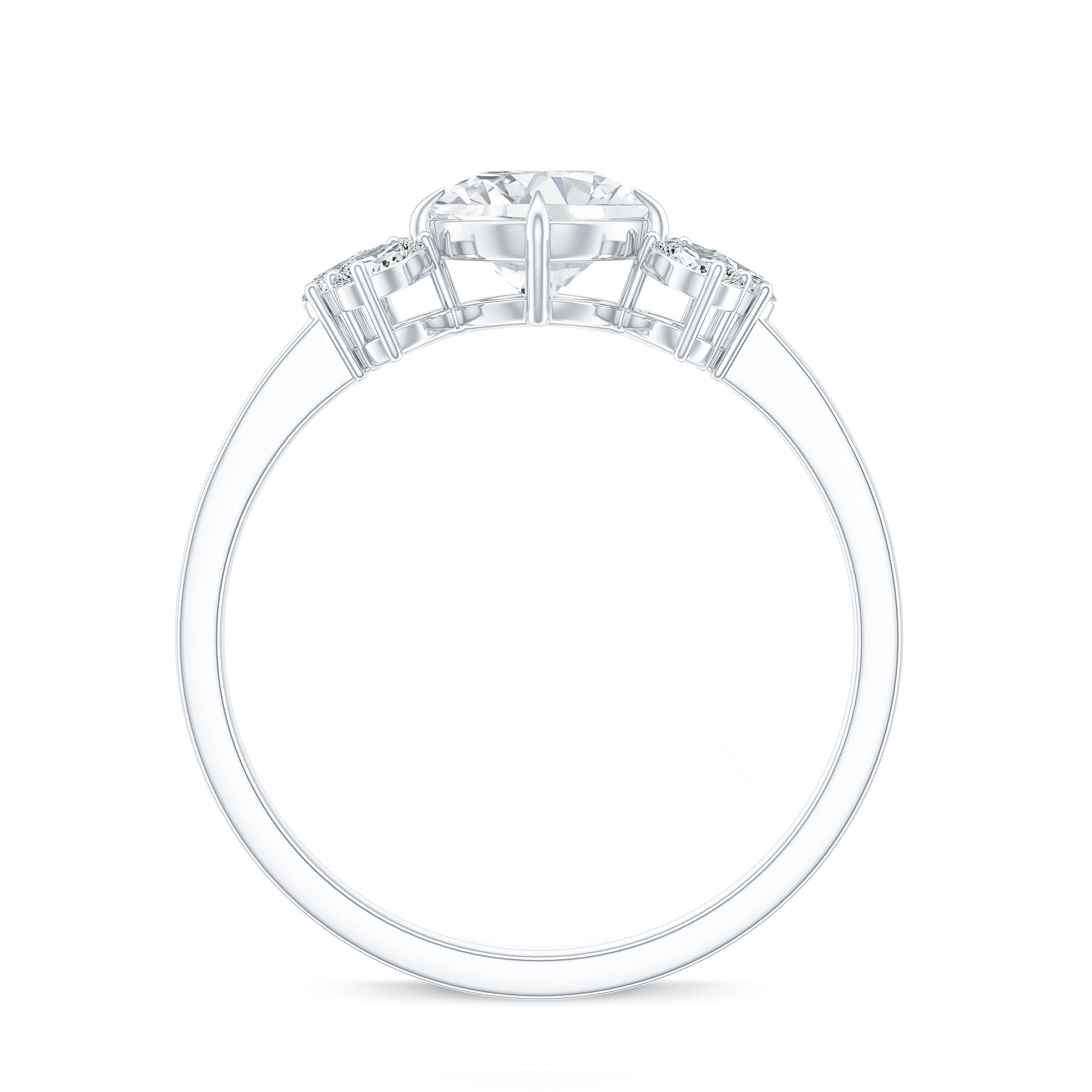 6mm Round Moissanite Minimal Solitaire Engagement Ring