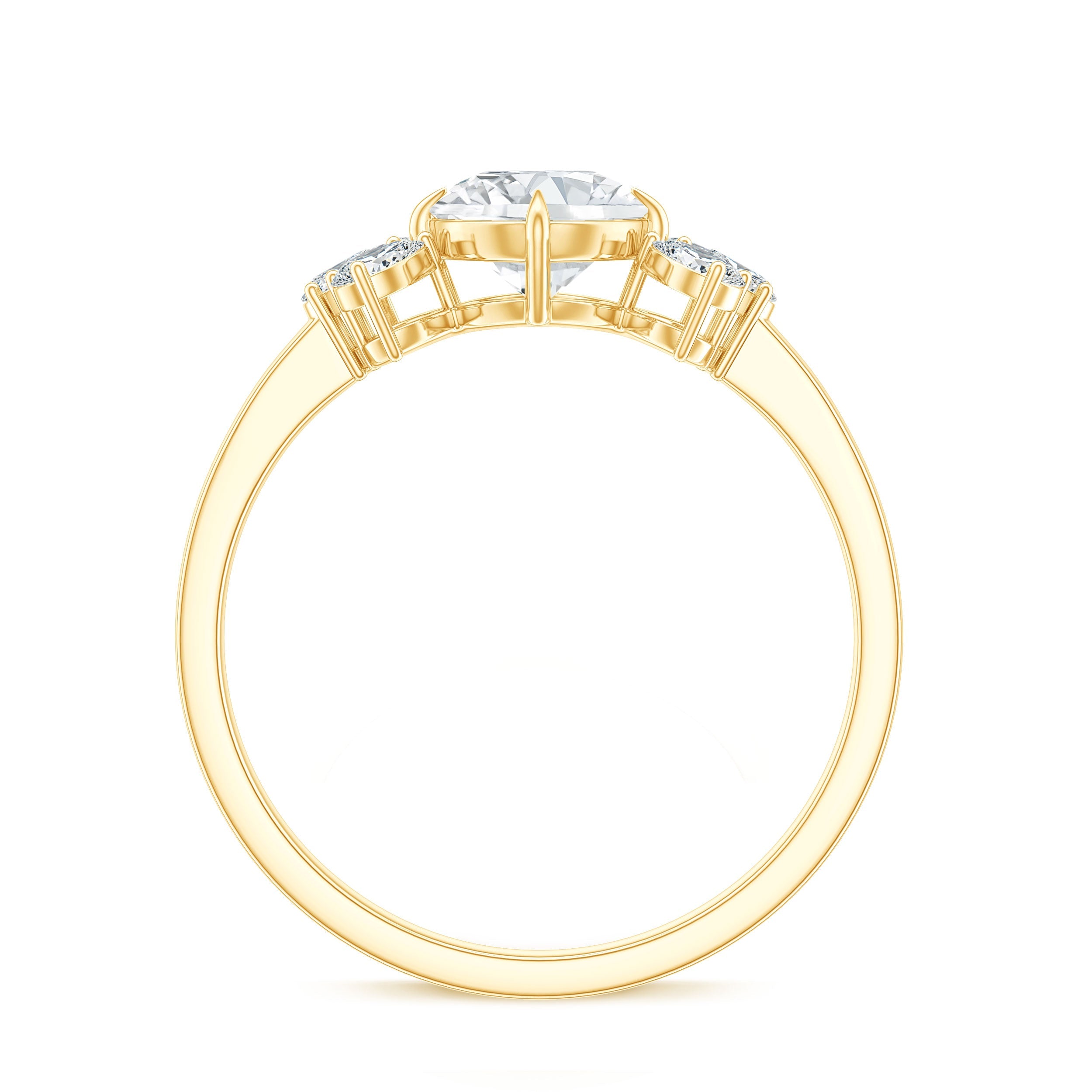 6mm Round Moissanite Minimal Solitaire Engagement Ring