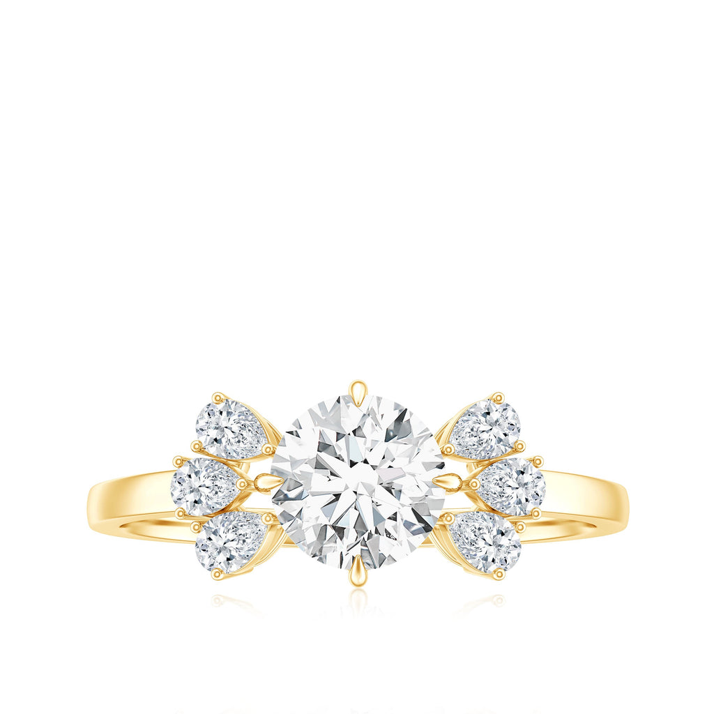 6mm Round Moissanite Minimal Solitaire Engagement Ring