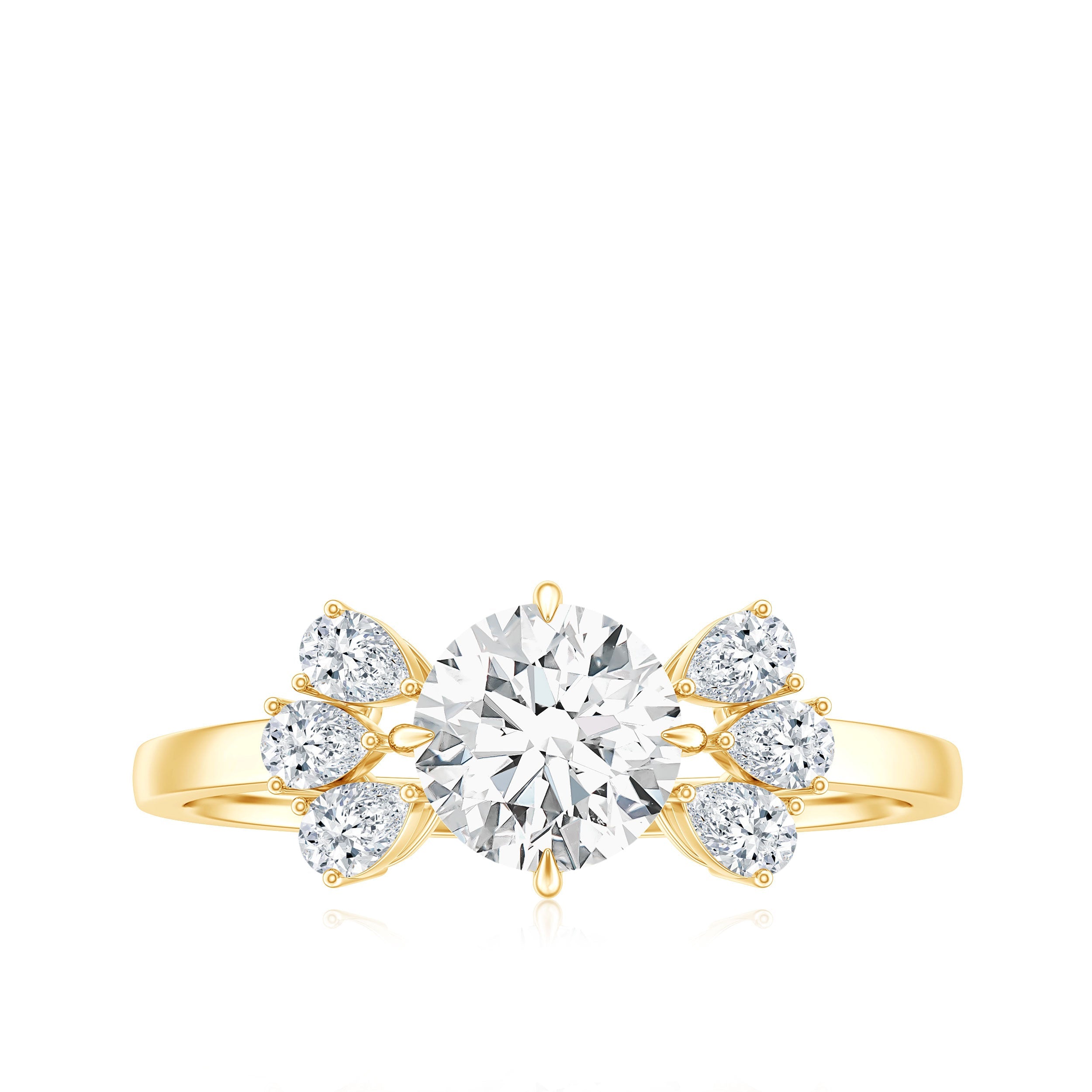 6mm Round Moissanite Minimal Solitaire Engagement Ring