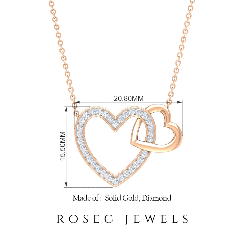 Diamond 2 Heart Promise Necklace