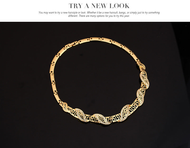 Four-piece Set Of New Hot Style Earrings Bracelets And Rings