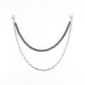 New European And American Punk Style Personality Double Pants Chain Men And Women Black And Silver Mixed Simple Chain Hip-hop Jeans Decoration