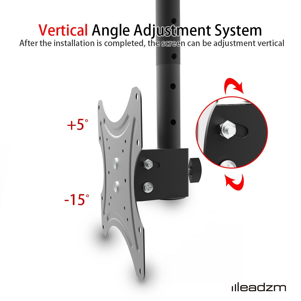 TV Ceiling Bracket, Length Adjustable 360 Degree Rotation, Up And Down 5-15 Degrees, Load Capacity 25kg