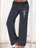 Ladies' Solid-colored Wide-leg Pants