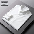 Elastic Silk Men's Long-sleeved Non-ironing Solid Color Breathable Shirt