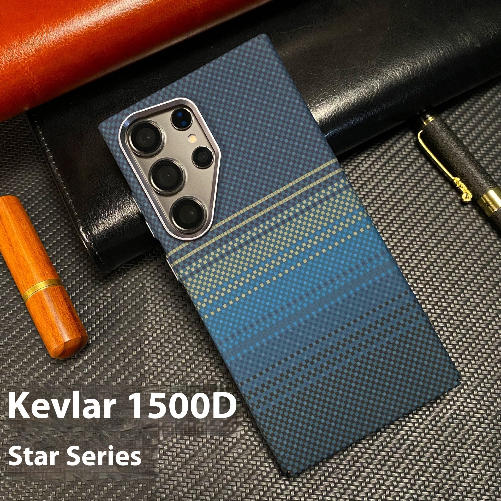 Sunset Moonrise Kevlar Carbon Fiber Magnetic PC Phone Case
