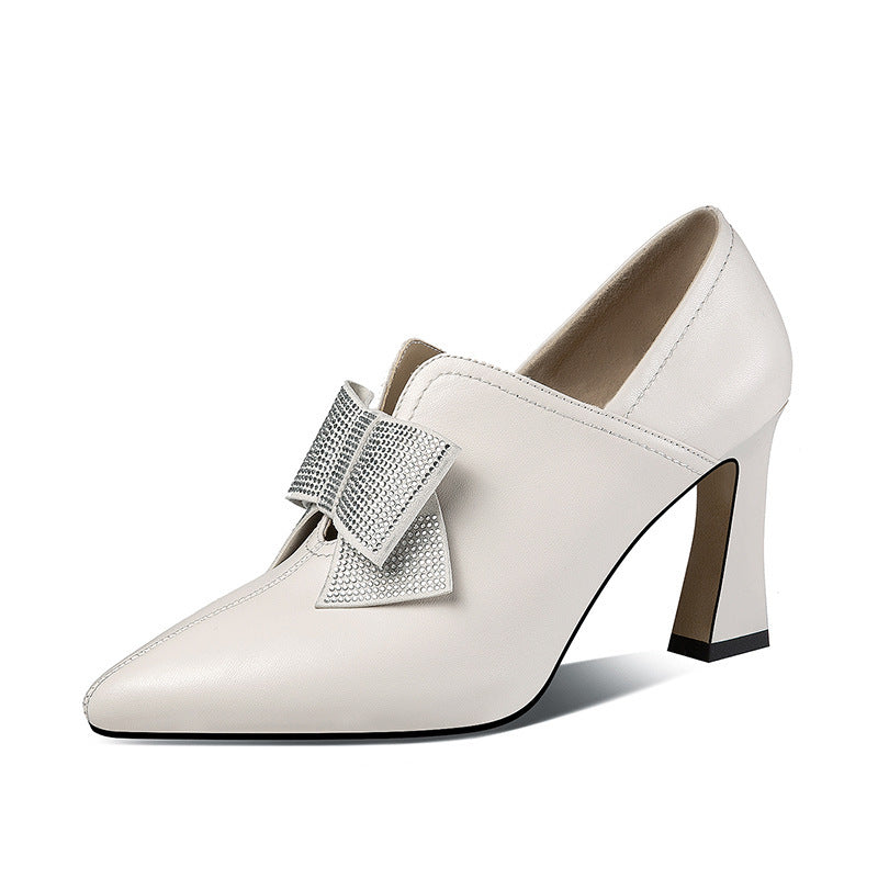New Rhinestone Bow High Heels For Women