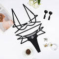 Mesh Underwear Three-piece Set For Women