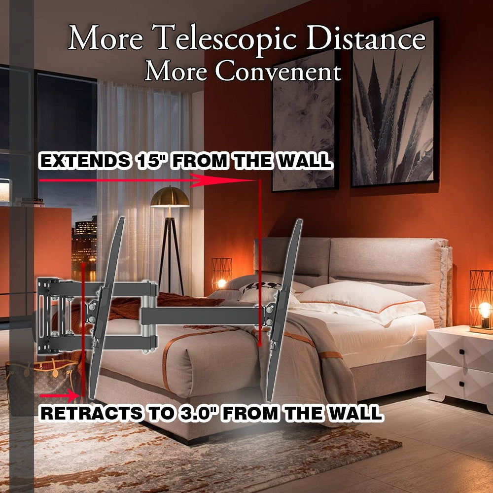 TMDS-105 Up And Down Angle 10 Degrees, Left And Right Angle 30 Degrees, Wall Mounted TV Stand 40kg