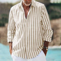 3D Printed Loose Long Sleeve Lapel Plaid Shirt