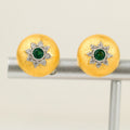 Vintage Court Elegant Round Brushed Earrings