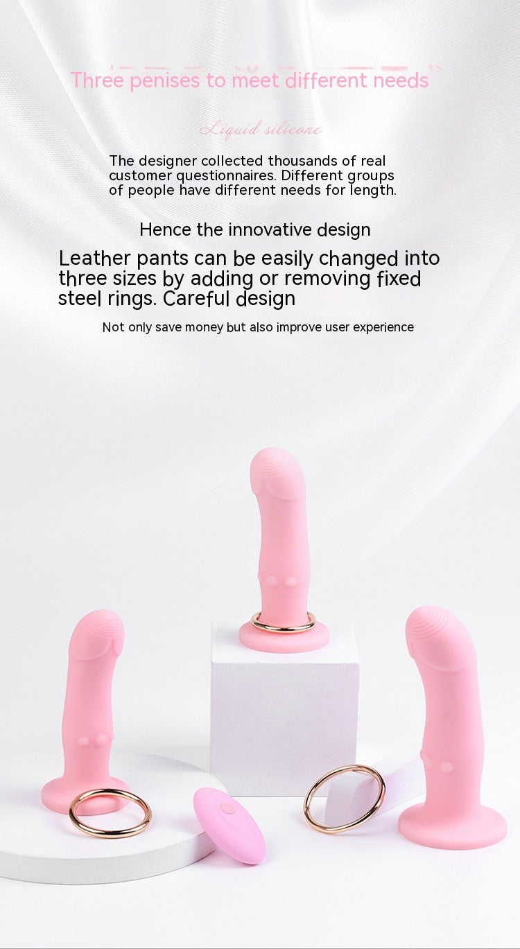 Wearable Simulation Itching Super Cool Love Women Dildo Leather