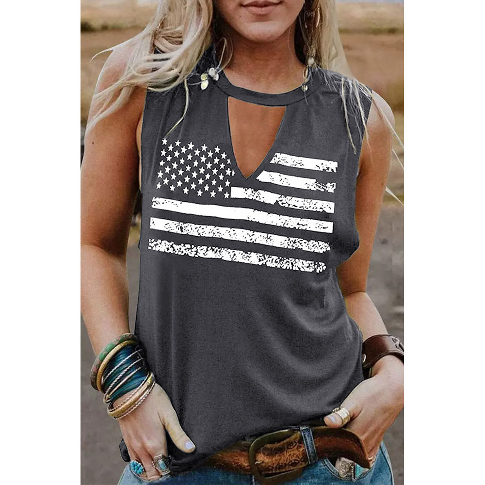 European And American Versatile Loose Outerwear Racerback Tank Top Women