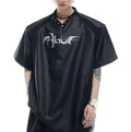 Niche Streamer Texture Deconstruction Split Stitching Short Sleeve
