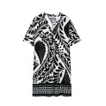 Summer Ethnic Print Viscose Skirt Dress