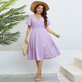 Purple Loose Plus Size Dress