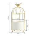 Light Luxury Iron Art Succulent Flower Pot Gilded Bird Cage Iron Frame Vase