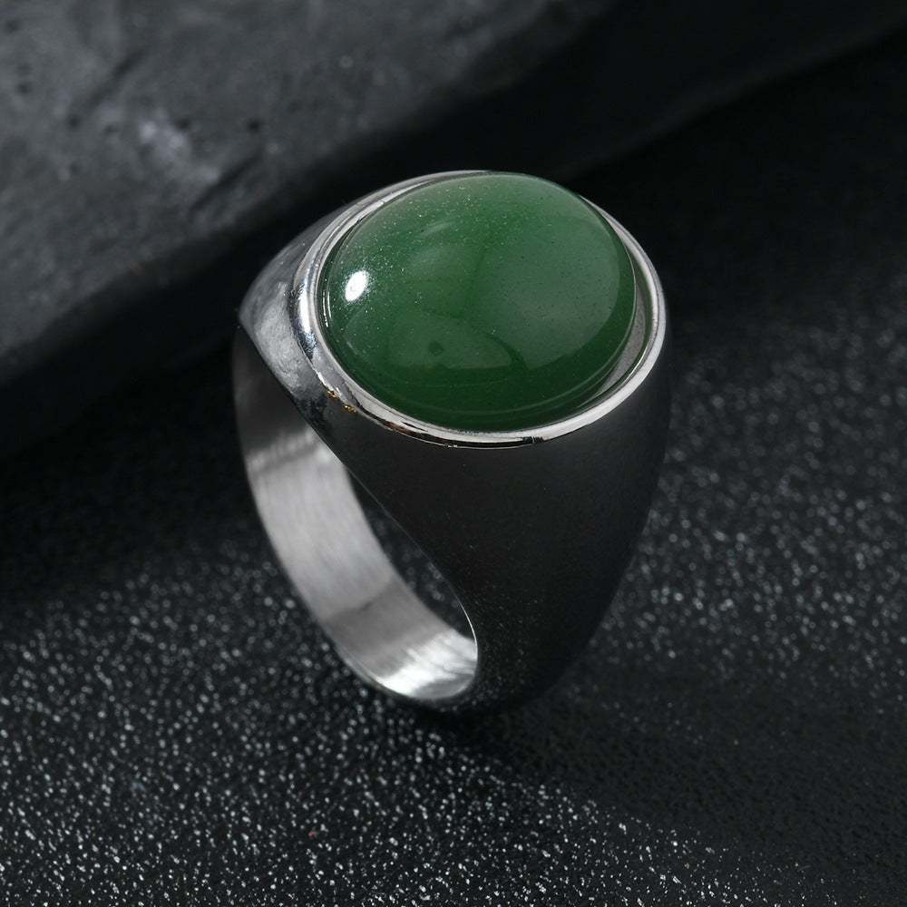 Stainless Steel Ring Casting Oval Natural